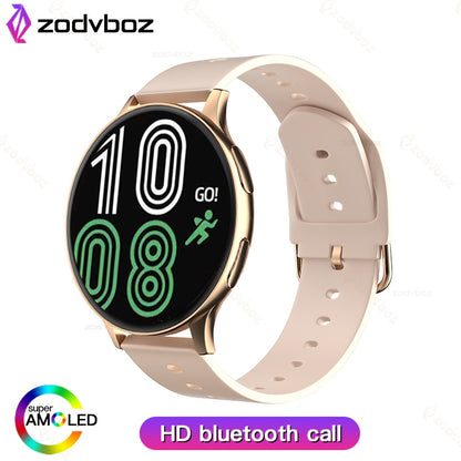 Zodvboz-reloj inteligente redondo para hombre y mujer, pulsera de Fitness con Bluetooth.