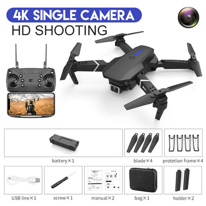 E88Pro-Dron 4K profesional con cámara HD gran angular de 2022 P.