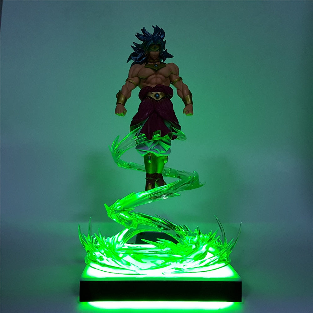 Figuras de acción de Dragon Ball, Son Goku, Broly, Super Saiyan, Vegeta Shenlong, modelo Visual Led, juguetes de PVC