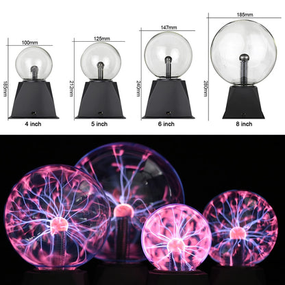 Lámpara táctil de bola de Plasma de cristal mágico.