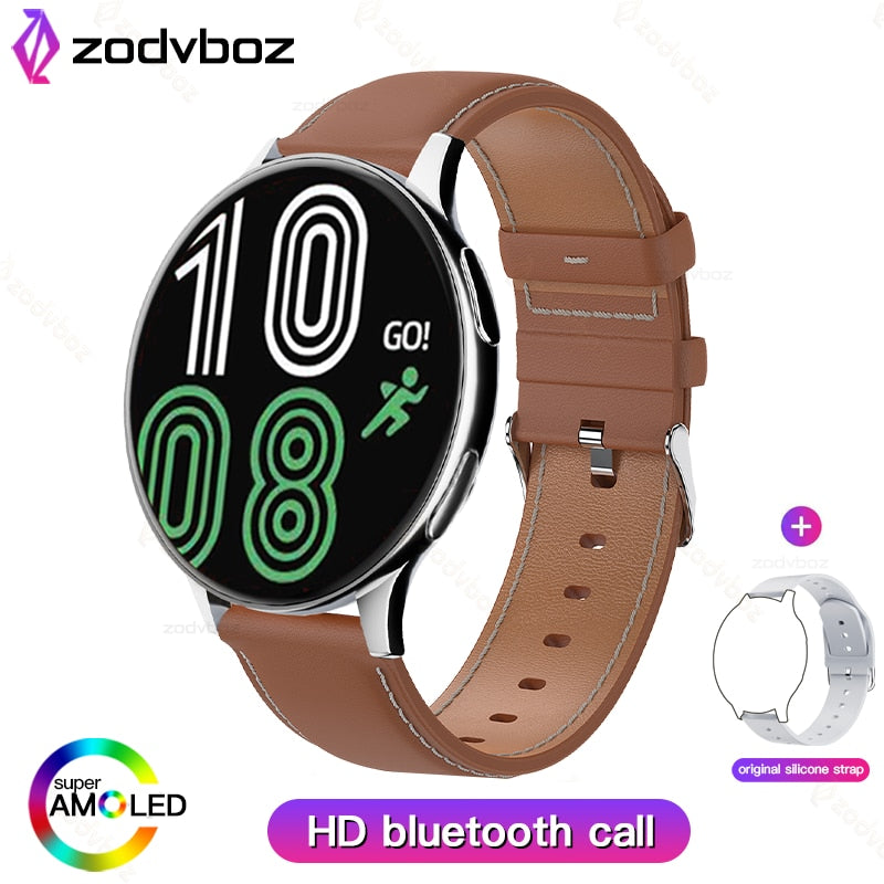 Zodvboz-reloj inteligente redondo para hombre y mujer, pulsera de Fitness con Bluetooth.