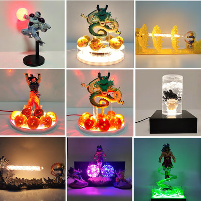 Figuras de acción de Dragon Ball, Son Goku, Broly, Super Saiyan, Vegeta Shenlong, modelo Visual Led, juguetes de PVC