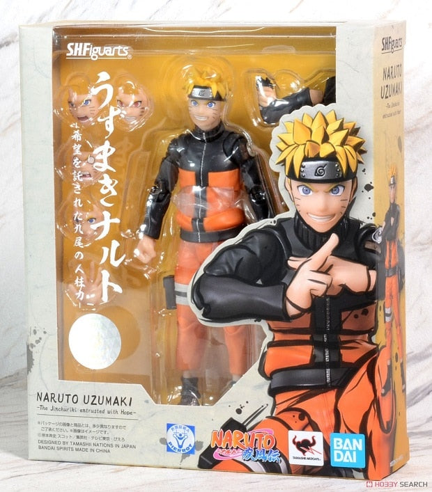 Bandai-figura de acción de Naruto Shippuden Sasuke Sakura Uchiha Madara SHF, modelo Original de SHFiguarts 2,0