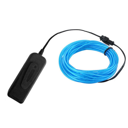 Cable de luces LED de neón, para decoración de Navidad, bailes, fiestas, disfraces, bricolaje, luces de autos, fiestas eléctronicas, de 1 m/3 m/5 m