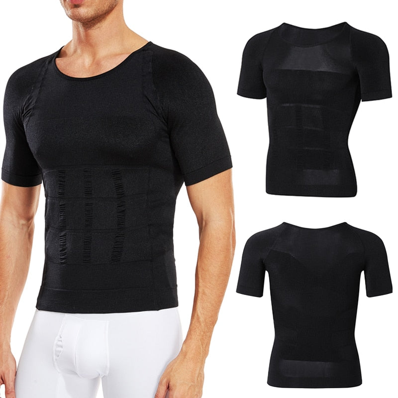 Moldeador de Cuerpo Adelgazante para hombre, camisa de compresión para ginecomastia, ropa moldeadora de vientre, Tops reductores de barriga, entrenador de cintura.