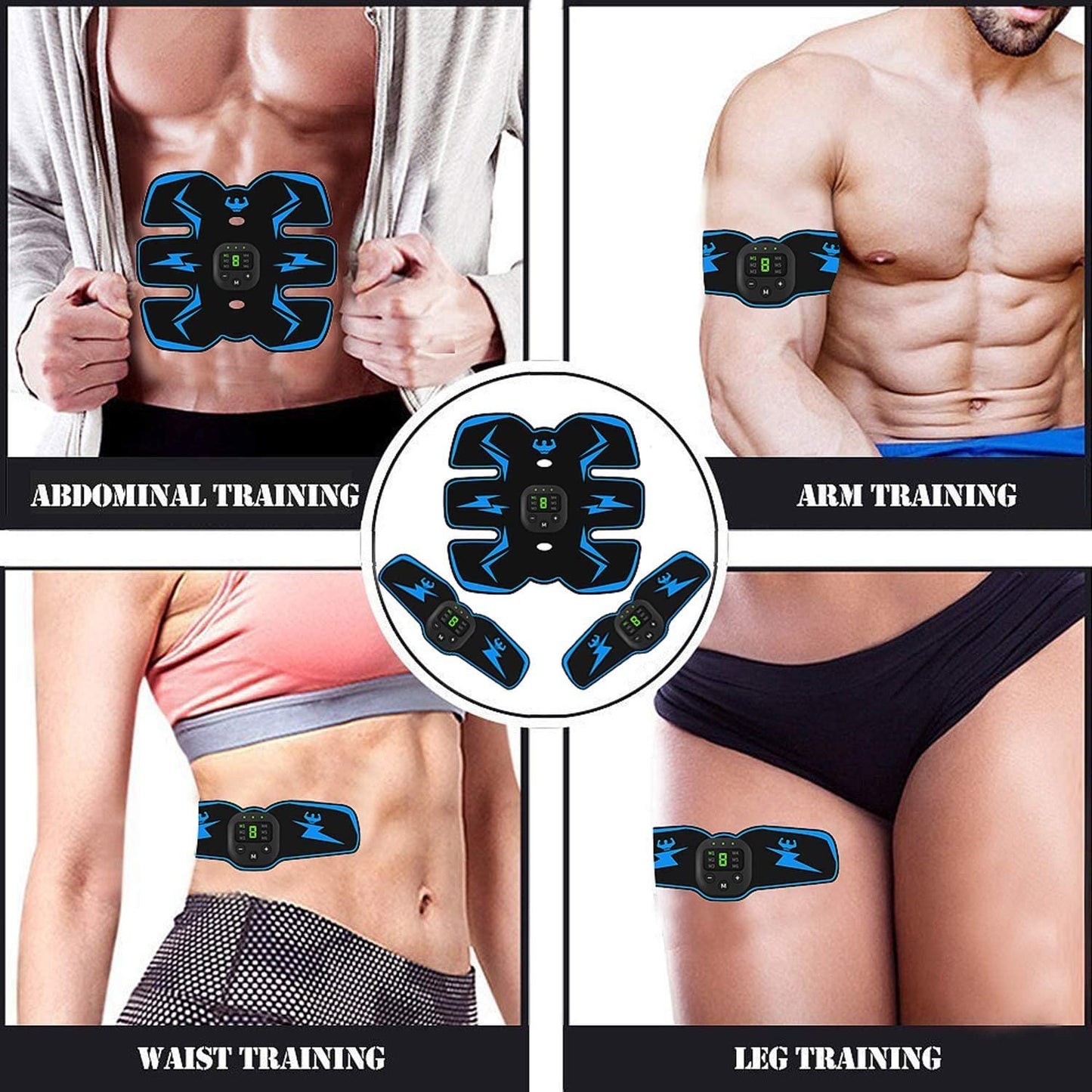 EMS inalámbrico Estimulador muscular entrenador inteligente abdominales