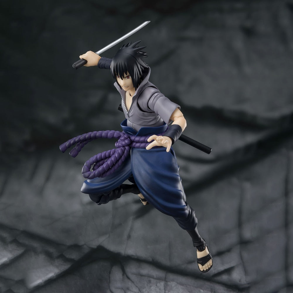 Bandai-figura de acción de Naruto Shippuden Sasuke Sakura Uchiha Madara SHF, modelo Original de SHFiguarts 2,0