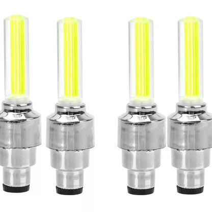 Luz LED de neón para rueda de coche, tapas de boquilla para lámpara Flash de ciclismo.