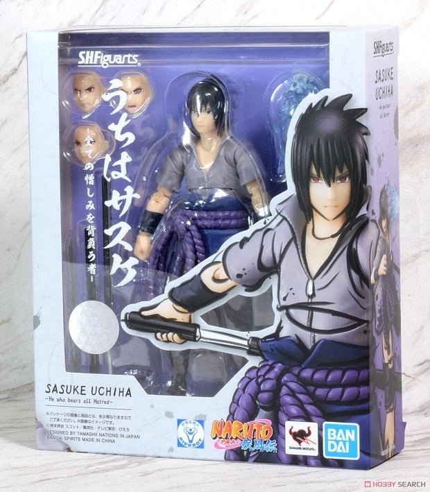 Bandai-figura de acción de Naruto Shippuden Sasuke Sakura Uchiha Madara SHF, modelo Original de SHFiguarts 2,0