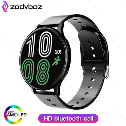 Zodvboz-reloj inteligente redondo para hombre y mujer, pulsera de Fitness con Bluetooth.