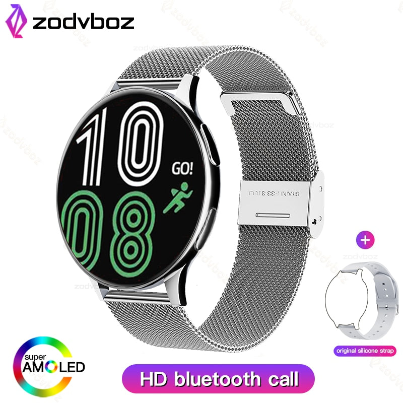 Zodvboz-reloj inteligente redondo para hombre y mujer, pulsera de Fitness con Bluetooth.