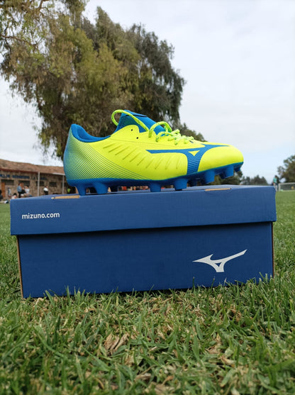 Mizuno Rebula V3 Soccer Cleat Amarillo-Azul ⚡Última Unidad⚡