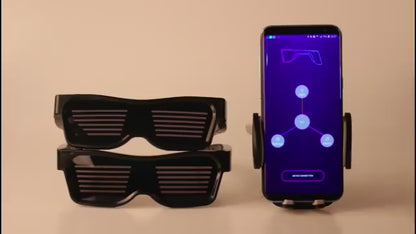 Gafas Led con Bluetooth para fiesta, lentes luminosas con Control por aplicación, idiomas personalizados, carga USB, parpadeantes, para Concierto de Navidad